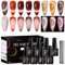 MEET ACROSS Cat Eye UV Nagellack Set Glitzer Braun Gel Nagellack 8 Farben Gel Nägel Polish Set mit Magnet, Cateye Magnet Nail Polish Set Art Manicure Kit