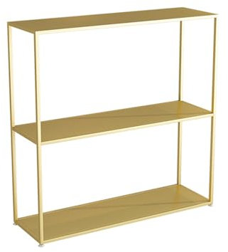 Konsolentisch Konsolentisch für den Flur, schmaler Konsolentisch für den Flur, 25 cm Tiefe, schmaler Sofatisch, Goldener Beistelltisch aus Metall mit 3-stufigen Lagerregalen, platzsparender