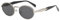 JCTAIFOO Vintage Ovale Sonnenbrille Retro Stilvolle Runde Sonnenbrille für Damen Herren Metallrahmen Brillen Silber/Dunkelgrau