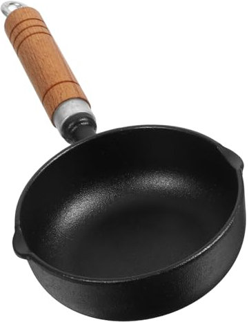 Cabilock Nonstick Mini Pan Cast Iron Sauce Pot Lid Induction Hob Pot for Sauce Oil Eggs Easy Cleaning Kitchen Tool