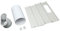 Kit di Finestra Scorrevole Regolabile, Piastra Regolabile, Tubo di Scarico da 5 Pollici, Pannelli da 3 Pcs, Abito per unità CA, con Facile Installazione, Materiale in PVC, Casa