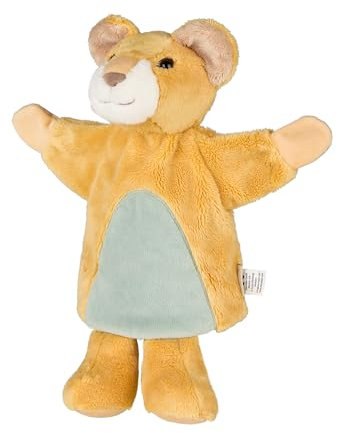 Sterntaler Handpuppe LÖWE Leo - weiches Kinder Spielzeug zum Puppentheater, Erzählen, Kuscheln & Sprachförderung – Perfekter Spielkamerad & Geschenkidee, mattgelb