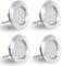 DYKUWEY 4er Set LED Einbaustrahler 12V 3W, einbaustrahler LED flach Bohrloch 55-58mm und 14mm Flache,Led Spot 12V IP44 Dimmbar Deckenspot,Möbeleinbauleuchte Einbauspots (Silber Warmweiß 3000K)