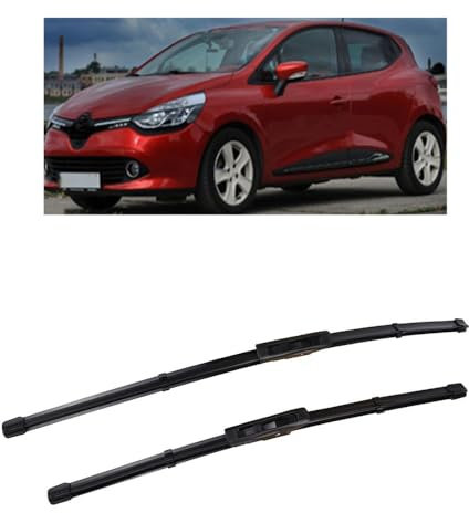 Scheibenwischer Ersatz Gummi für Renault Clio 4 2012-2018 26+14, Windschutzscheibe Vordere Wischerblätter Windschutzscheibe Frontscheibe Zubehör