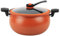 Micro Pressure Pot, 11inch Fast Heating Mini Pressure Cooker with Lock Handle, Non-stick Micro Stockpot for Gas, Induction (Orange)