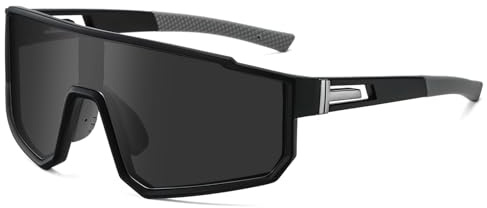 Perkanion Schnelle Brille Herren Polarisiert - Fahrradbrille mit UV Schutz Windschutz Rennrad Fahrrad MTB Rave Sport Sonnenbrille