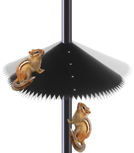 Quorvex Vogelfutterhaus Abwehr | Eichhörnchensicher Vogelfutterhaus-Schutz - Wetterfester Stopper Für Gartenzaun Balkon Terrasse Baum Futterstation Deck