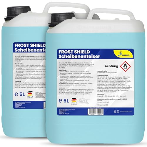 Mr. Perfect Scheibenenteiser Auto (2x5L) effektiv bis -40°C | Scheiben EIS Entferner hochwirksam & ohne Kratzen | Scheibenfrost Enteiser Auto verhindert zuverlässig Wiedervereisung | Made in Germany