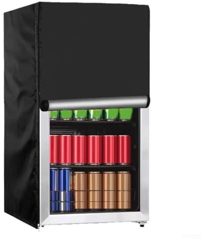 Outdoor Fridge Cover, 210D Waterproof Mini Fridge Cover for 3.0 Cubic Compact Refrigerator Dustproof Sunproof Protection(1)