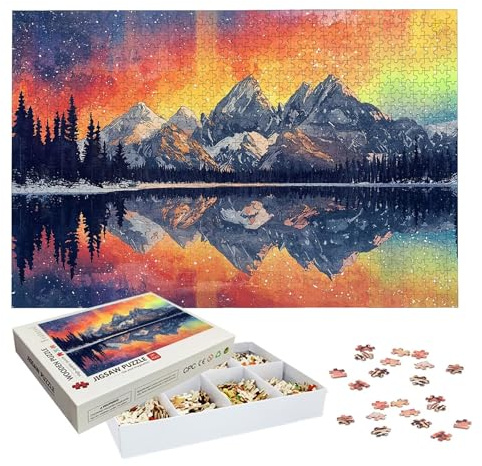 Puzzle 6000 Teile, Landschaft Puzzle 6000 Teile Erwachsene, Klassische Puzzles Aurora, Holzpuzzle Erwachsene, Puzzlespiele für Die Ganze Familie, Geschenke für Frauen, Geschenke für Männer, -7589