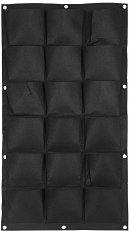 OEBUAFI 7 12 15 18 Borsa per Piantare Tasche, Fioriera Sospesa a Parete da Giardino Verticale per Fiori Fragole Verdure, con Materiale in Feltro Traspirante (18 bocche)
