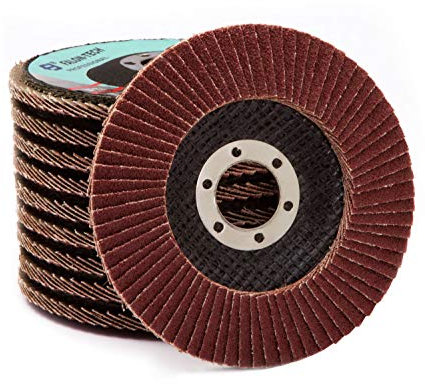 Fächerscheiben Lamellenscheiben Schleifscheiben 10 Stk. 115 mm Korund K36, K40, K60, K80, K100,120 für Holz, Metall (LAM-115) (Körnung K80)