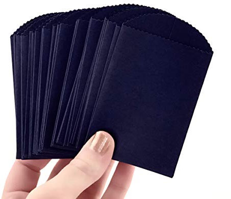 50 Mini Navy Paper Bags - 4 x 2.5 Wedding Seed Treat Cutlery Party Favors