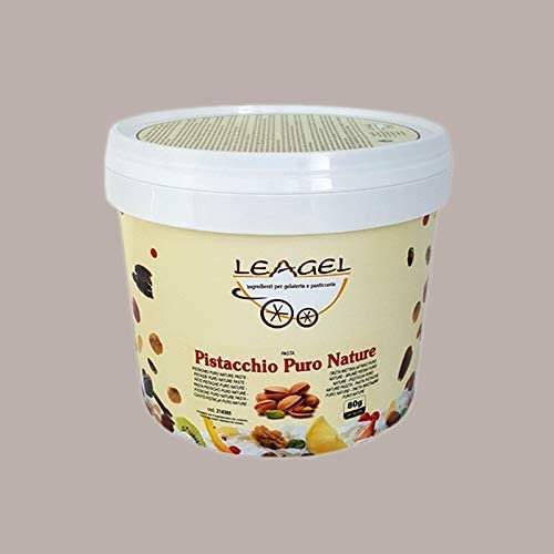 Pasta Gusto Pistacchio Puro 100% Nature Senza Coloranti per Gelato Leagel - 3,5 Kg -