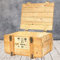Vintage Möbel 24 GmbH Große Munitionstruhe im Naturton, 78x59x41cm - Militär Truhe Offizierskoffer Aufbewahrungskiste Munitionsbox Militaria