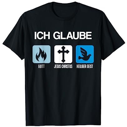 Gläubiger Christ im Christentum Glaube Kreuz Jesus lebt T-Shirt
