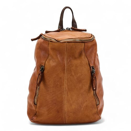 Bayside BS 547 Rucksack, Vintage-Schnalle, Rockleder