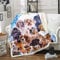 Hund Flanell Fleecedecke Niedlich Karikatur Mops Hunde Collage Super Kuscheldecke Haustier Welpen Tier Design Decke 150x200cm Verschiedene Welpen Bulldog Muster Wohndecke für Schlafsofa Couch