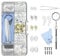 25 Pairs Eye Glasses Nose Pads, Silicone Screw-in Nose Pad Eye Glasses Repair Kit with Screws Screwdriver Tweezers Cleaning Cloth