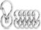 KeyUnity KS04 Porte-clés Organisateur Porte-clés en Acier Inoxydable, 6 Pcs Set Clip Mousqueton à Dégagement Rapide pour Clés, Lampe de Poche, Couteau Pliant et Sifflets