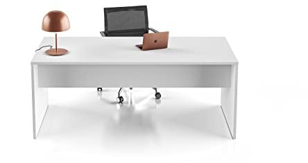 Scrivania Operativa Lineare. Colore Bianco, L.160 x P. 80x H.75. Ideale sia per casa che per ufficio.