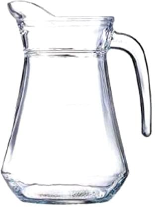 Glass Jug Fridge Door Pitcher for Breakfast Milk Orange Juice Beverages Water Carafe 500ml Small Jugs/Pitchers Juice Drinks Iced Tea Fruit Drink Home Kitchen Non Drip Spout (1.2L)