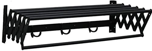 Wäscheständer, einziehbare Wäschespinne, für den Innenbereich, zusammenklappbar, ausziehbar, mit Haken, Edelstahl, für Balkon, Badezimmer, Terrasse