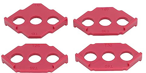 4PCS Router Templates Router Jig Templates for Woodworking Routing Trimming Tool (Red)