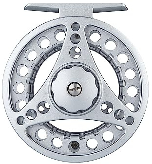 Fliegenfischen Rollen Aluminiumlegierung, Fliegenrolle Angelrollen für Forelle Bass Karpfen - Größe # 7/8, 5/6, 3/4 (Schwarz/Silber)