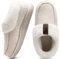 COFACE Hausschuhe Damen Kuschel Geschlossen Winter Pantoffeln Frauen Warme Flauschige Plüsch Filzhausschuhe Fell Gefütterte Hüttenschuhe Rutschfest Feste Sohle Hause Filzpantoffeln Beige 37