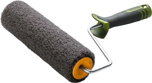 Profi Rollspachtel Walze 25 cm inkl. 2K Bügel | Spachtel Rolle Strukturrolle für Rollputz Spachtelmasse | 2K Bügel aus verzinktem Stahl | Spachtel Walze Spachtel Werkzeug für Streichputz Rauputz