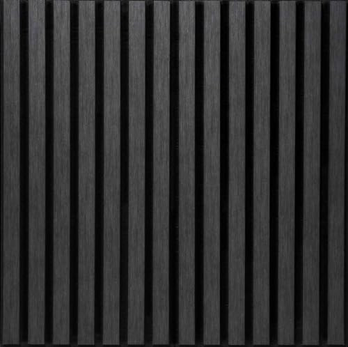Rebel of Styles - UltraAcoustic Eco Anthracite - 1,01m² / 6 Stück - 3D Akustik Wandpaneele/Verkleidung/Verblender/Platten - isolierende Akustik Wand mit modernen Lamellen