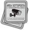 Felexdo 2 Cartelli Area Videosorvegliata in Alluminio con Avviso GDPR, 10x10cm Cartello Videosorveglianza con Adesivo Cartelli videosorveglianza per negozio e proprietà privata lunga durata nel tempo