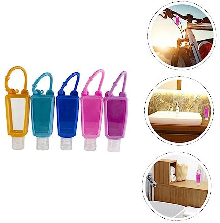 Ipetboom 5 Sätze Händedesinfektionsflasche the gel bottle toilet bag nachfüllbare Schlüsselbundflaschen leere Reiseflasche Einweg Lotionsflasche Container Sahneflasche Handwaschflüssigkeit