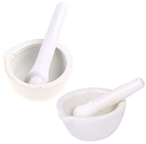 Porcelain Mortar And Pestle Set White Mixing Crusher Storage Bowl Combination For Spices For Pill Crusher Accesso Mortar Pestle Set