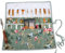 Amoyie Sets de Pinceaux de Peinture, 10 Pinceaux Peinture Nylon avec Trousse en Tissu pour Acrylique, Aquarelle, Gouache et Huile, Vert Blanc