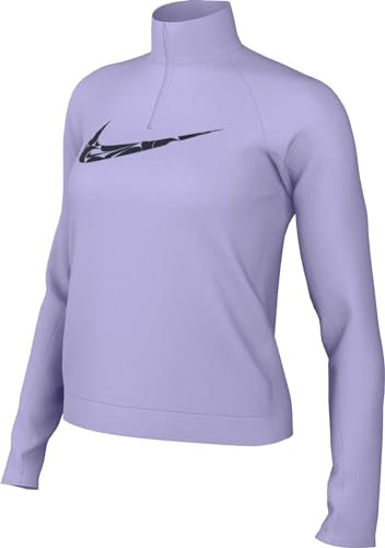 Nike Damen Sweatshirt Swsh Hbr Dri-Fit Hz Mid, Lilac Bloom/White, FN2636-512, L