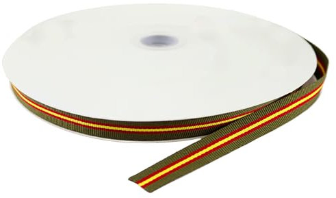 Cinta Bandera de España Tela para Pulseras y Manualidades Tela Ribbon (Verde, 50 metros / 1 cm)
