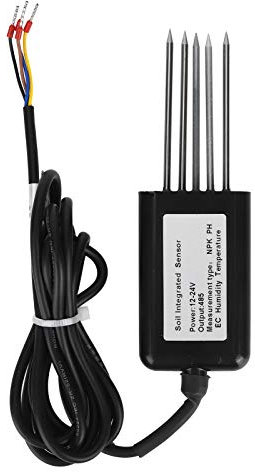 Itonash Sensor Integral del Suelo, RS485 5 Pines PH del Suelo NPK Temperatura y Humedad Sensor EC Detector de Conductividad Probador