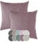 sleepling 2er Set 40 x 40 cm, Kord Sofakissen mit Füllung und Bezug, Zierkissen aus robustem Polsterstoff, Dekokissen, Kopfkissen, Kissen für Couch, rosa