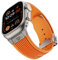 RYLIXAR Bracelet en silicone robuste pour Apple Watch Ultra 2 49mm 45mm 44mm 42mm,pour iWatch Ultra Series 9 8 7 6 5 4 3 2 1 SE (42mm/44mm/45mm/49mm, Orange)