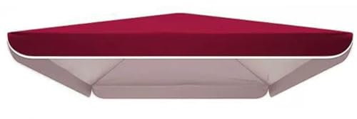 QSPNVFB Rectangular Cubierta De Repuesto para Sombrilla De Mesa, Impermeables Cuadrada Paraguas Toldo 4 Varillas Tela De Repuesto para Playa Patio Jardín(Wine Red,3x3(10'x10'))