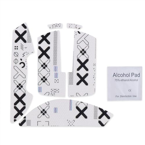 Cool patterns textures Grip Tape Compatible for Razer viper v3 pro grip tape Gaming Mouse (white)