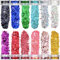QIURUYUE Glitzer Gesicht, 60ml Body Glitzer Festival Körperglitzer Glitzerpulver Pailletten Set Für Gesicht Nägel Augen Haare, Masquerade Party Make-Up Glitter, DIY Handwerk