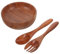 Garneck Juego De Ensaladeras con Cubiertos Ensaladera De Madera para Ensalada Y Pan Cuenco De Madera para Pan Cuenco De Madera