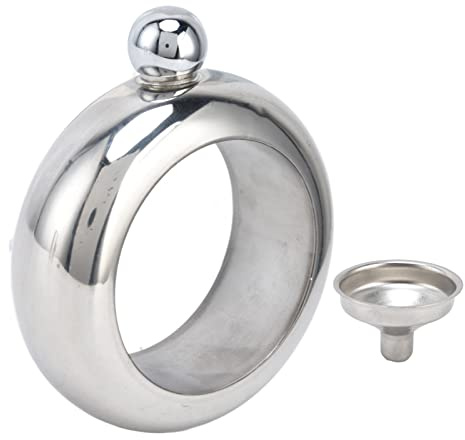 Yosoo Health Gear Flask Bangle Bracelet, Stainless Steel Wine Flasks Hip Flask Bracelet with Funnel 100ml Liquids Wine Bracelet Flask Bangle