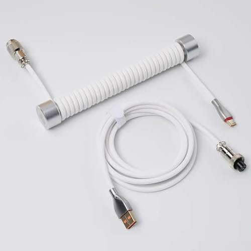 GravaStar Cable USB Aviador Espiral (Blanco)