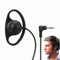 TECHZOCO Auriculares Mono de Doble Canal, Auricular en Forma de G, Auriculares de Radio walkie bidireccionales, Apto para para Ordenador Portátil, PC, Skype, VoIP ICQ, 1 Metro, Jack 2.5 mm