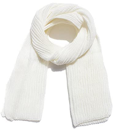 Anevous Winter Schal Herren damen, Klassische Wärmender Strickschal, Modeschal Unisex Warmer Schals,Langschal Weiches Strickhalstuch für Mann Frauen Herbst Winterscha Geschenk,Weiß