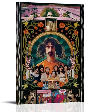 YHNGFDSKNB Frank Zappa Musikserie Leinwand Poster Wandkunst Poster Wandkunst Poster für Schlafzimmer 20x30cm Rahmen Stil